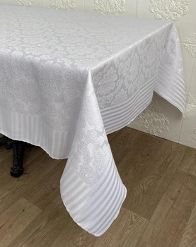 Скатертина тефлонова Masali 160x300 Jumbo-2 White PVS