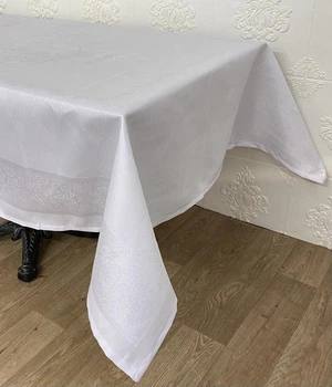 Скатерть Masali тефлон 160x400 Model 504 White