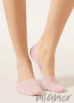 Сліди жіночі бавовняні Aura.Via NDD816 Cotton (2 пари) 35-38 Рожеві