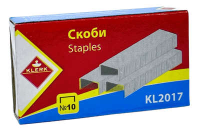 Упаковка скоб KLERK №10 10 упаковок по 1000 шт (Я82382_KL2017_10)