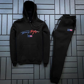 Спортивний костюм Tommy Hilfiger чоловічий худи + штани чорний L 4113
