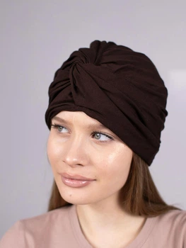 Шапка тюрбан хлопковый женский демисезонный D.Hats Коричневый