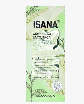 Матирующая маска для лица из глины и зеленого чая Isana Matifying Mask,2 х 8 мл