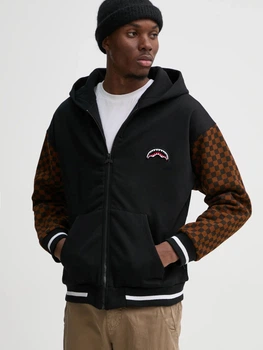 Bluza męska rozpinana streetwear Sprayground Tufting Shark Fullzip Sip SP647 L Czarna (800070332437)