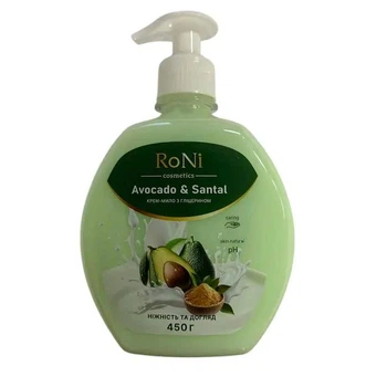 Крем-мило RoNi Cosmetics Avocado & Santal з гліцерином, пет-банка, 450 г
