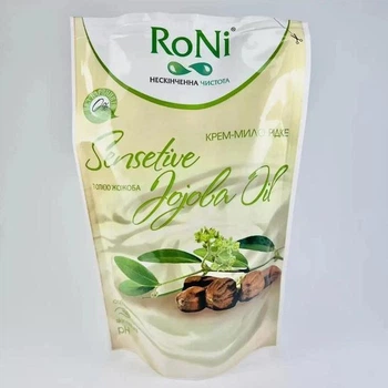 Крем-мило RoNi Sensetive з гліцерином, дой-пак, 450 г