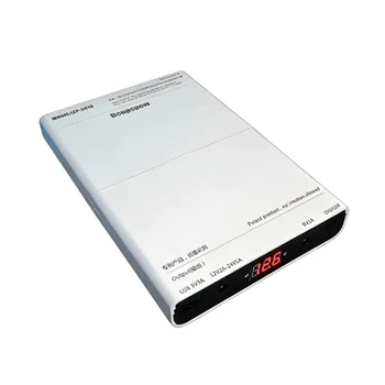 ИБП DIY 36W под АКБ 12x18650x3400mAh Max (до 40800mAh/148Wh) с дисплеем, Out: 1xUSB 5V3A, 2xDC 5.5*2.1/2.5mm, 9V1A/12V3A, In: DC 12-13V3A 185x125mm, WHITE (Без АКБ, кабелей и БП)