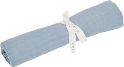 Otulacz muślinowy Little Dutch Pure Denim Blue 120x120 cm (8721122570333)
