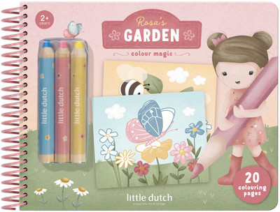 Zestaw kreatywny Little Dutch Zeszyt z kredkami Rosa i przyjaciele 126848 (8714274126848)