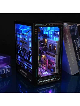Румбокс конструктор 3D Book Nook «Киберпанк» с LED подсветкой, DIY набор (18,7×15×10 см) (10785)