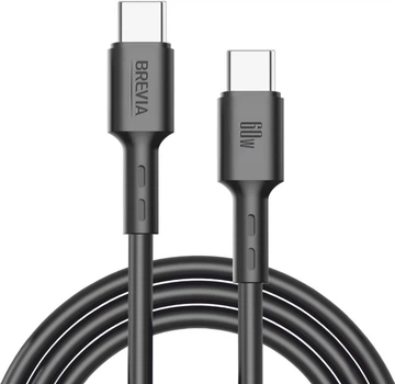 Кабель Brevia Type-C to Type-C 60W 1 м Black ZIP (51100BCCZ1)