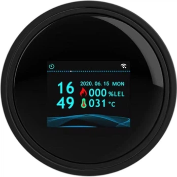 Умный датчик утечки газа WiFi с дисплеем черный (WGD12910)