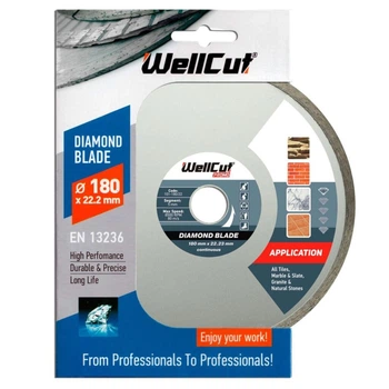 Алмазный диск 180 5х22,23 Standard сплошной WellCut (435554)