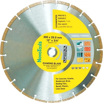 Алмазний диск 300 7х20 Standard сегмент NovoTools (435119)