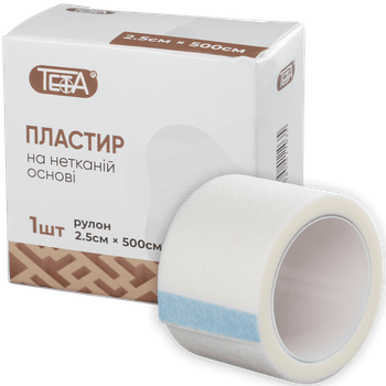 Пластир на нетканій основі в рулонах Teta®, розмір 2,5х500см