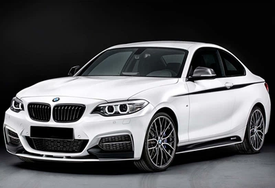 Передний лип-спойлер DPT V-2 (Для M Performance, Черный Глянец) для BMW 2 серия F22/F23 2014-2021 гг