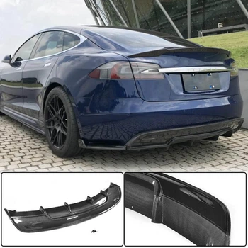 Дифузор заднього бампера V2 (2016-2021, Карбон) для Tesla Model S 2012- рр