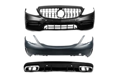 Комплект обвісів з повним заднім бампером (AMG C63-designs 2018-2021) для Mercedes C-сlass W205 рр