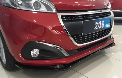 Передний лип-спойлер DPT (Черный Глянец) для Peugeot 208 2012-2019 гг