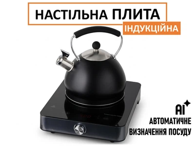 Настільна плита індукційна ARDESTO дисплей, таймер, автовимкнення, контроль потужності (ICS-B116)