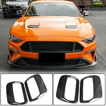 Накладка на капот (2018-2023, Карбон) для Ford Mustang
