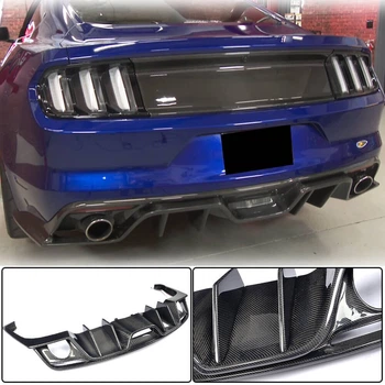 Диффузор заднего бампера V2 (2015-2017, Карбон) для Ford Mustang