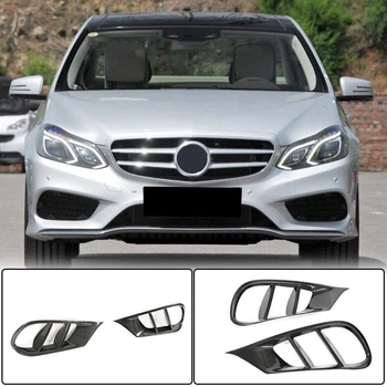 Вставки в передний бампер (для AMG-Line 2013-2016, Карбон) для Mercedes E-class W212