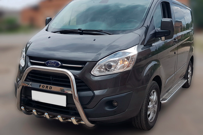 Кенгурятник WT006 F1-56 (нержавейка) для Ford Custom 2013-2022 гг