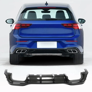 Дифузор заднього бампера (для R HB, Сухий карбон) для Volkswagen Golf 8 2019- рр