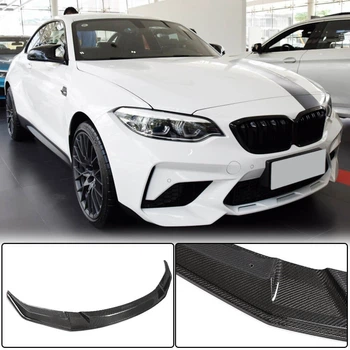 Накладка на передній бампер Lip V1 (для F87 M2 Competition, Карбон) для BMW 2 серія F22/F23 2014-2021 рр