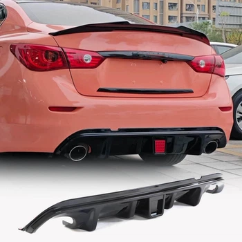 Диффузор заднего бампера V2 для Q50 Base/Sport 2014-2017 Карбон для Infiniti Q50/Q60