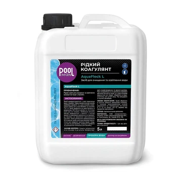 Засіб для очищення та освітлення води Poolman AquaFlock L A50117, 5л, рідкий коагулянт