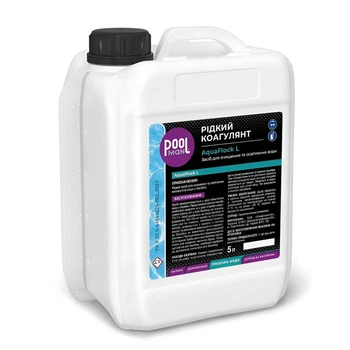 Средство для очистки и осветления воды Poolman AquaFlock L Ju-A50117, 5л, жидкий коагулянт
