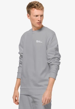 Свитшот мужской Jack Wolfskin Essential Crewneck A63843-6920 S Серый (4064886419307)