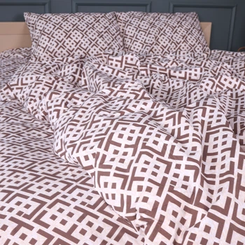 Простынь MirSon Полуторная 150х220 см 17-0949 Abstract Brown Ranforce Elite (2200013165392)