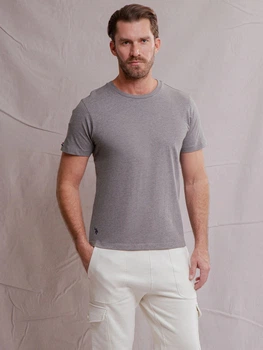 Футболка хлопковая длинная мужская U.S. Polo Assn 11A531-2U00A(Campus Heather Gray) XL Серая (786660172010)