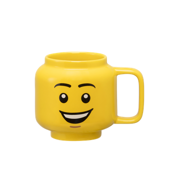 Kubek ceramiczny LEGO Iconic Happy Boy 255 ml Żółty (5711938247751)