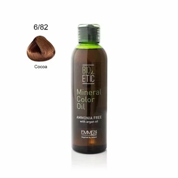 Масляная краска для волос без аммиака Emmebi Bio Etic Mineral Color Oil 6/82 Какао 150 мл
