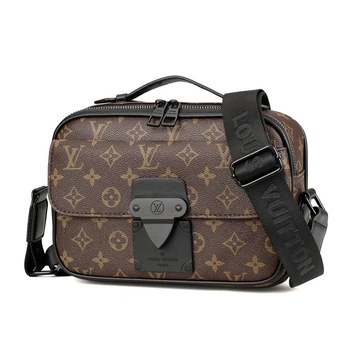 Сумка месенджер Louis Vuitton S Lock коричнева(030)
