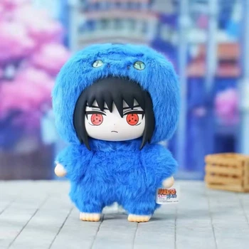 М’яка іграшка Саске в костюмі Labubu 17 см колекційний анімеплюш Naruto (Китай)