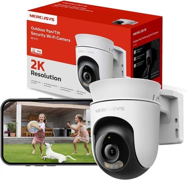 Вулична Wi-Fi камера відеоспостереження MERCUSYS MC510 2K 3MP 360°