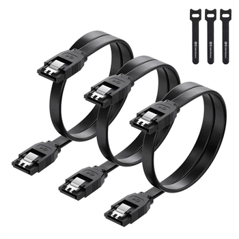 Кабель sata iii cable matters 45 см 6gb/s для ssd hdd, комплект 3 шт