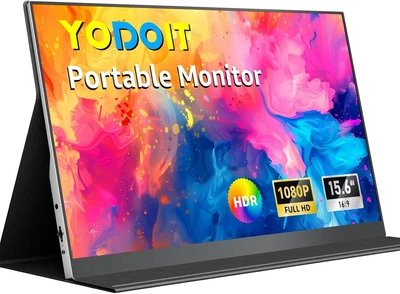 Портативний монітор Yodoit 15.6" FHD IPS, USB-C, Mini HDMI, ультратонкий