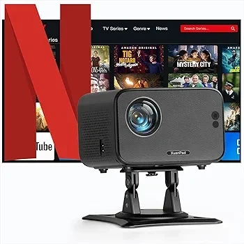 Міні-проектор XuanPad WiFi і Bluetooth, сумісний з 4K 1080P, з поворотним екраном на 210° і діагоналлю 150 д.