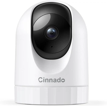 Cinnado Камера безпеки для дому 2K 360° Wi-Fi з нічним баченням, двостороннім аудіо та SD