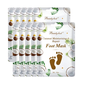 Набір масок-шкарпеток для ніг Coconut Moisturizing & Repair Foot Mask живильний та відновлювальний з кокосом 10 пар
