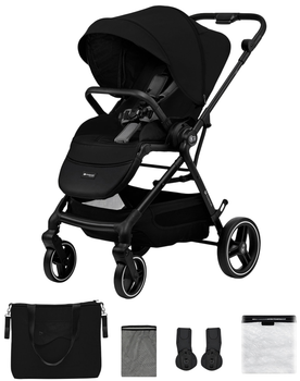 Wózek spacerowy KinderKraft 2w1 Yoxi Pure Black (5902533924608)
