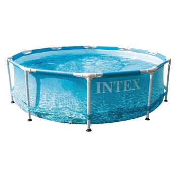 Круглый бассейн Intex 28206 NP, размером 305×76 см, 4485 л, с оцинкированным каркасом, синий