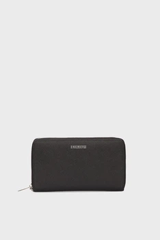 Чоловічий чорний шкіряний гаманець DREW CLUTCH Bikkembergs OS BKMA01098M