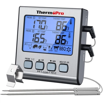 Цифровий термометр для копчення та гриля ThermoPro TP-17 з 2-ма щупами